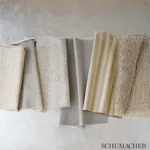 BAYEUX VELVET Fabric – MINERAL | Schumacher | Wallpaper Twin BAYEUX VELVET fabric MINERAL color by Schumacher