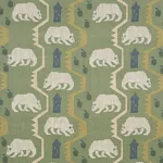 BEAR BRIGADE fabric FOREST color by Schumacher