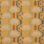 BEAR BRIGADE fabric OCHRE color by Schumacher
