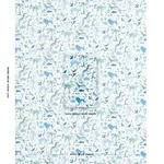 BEASTS INDOOR/OUTDOOR fabric BLUE AND GREEN color by Schumacher