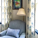 BEATRICE BOUQUET Fabric – INDIGO | Schumacher | Wallpaper Tw BEATRICE BOUQUET fabric INDIGO color by Schumacher