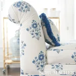 BEATRICE BOUQUET Fabric – INDIGO | Schumacher | Wallpaper Tw BEATRICE BOUQUET fabric INDIGO color by Schumacher