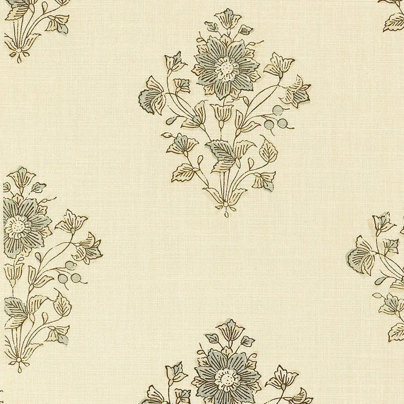 BEATRICE BOUQUET fabric MINERAL color by Schumacher