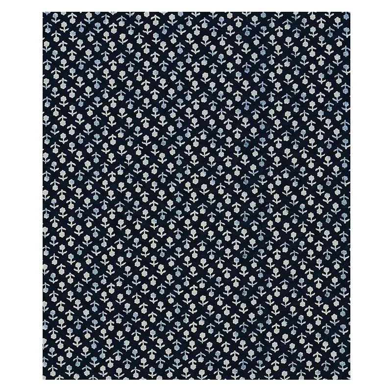 BEATRIZ HANDPRINT fabric INDIGO color by Schumacher