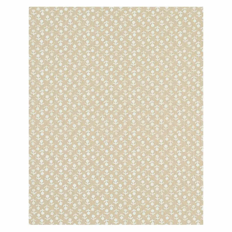 BEATRIZ HANDPRINT Fabric – NATURAL | Schumacher | Wallpaper BEATRIZ HANDPRINT fabric NATURAL color by Schumacher