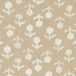 BEATRIZ HANDPRINT Fabric – NATURAL | Schumacher | Wallpaper BEATRIZ HANDPRINT fabric NATURAL color by Schumacher