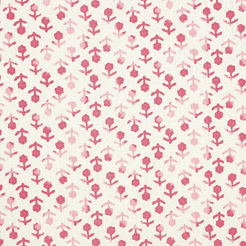 BEATRIZ HANDPRINT fabric PINK color by Schumacher