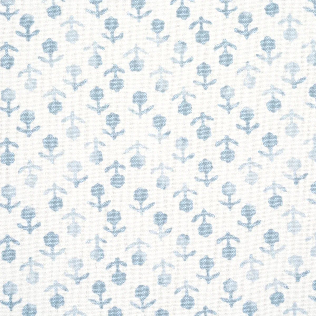 BEATRIZ HANDPRINT Fabric – SKY | Schumacher | Wallpaper Twin BEATRIZ HANDPRINT fabric SKY color by Schumacher