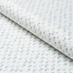 BEATRIZ HANDPRINT Fabric – SKY | Schumacher | Wallpaper Twin BEATRIZ HANDPRINT fabric SKY color by Schumacher