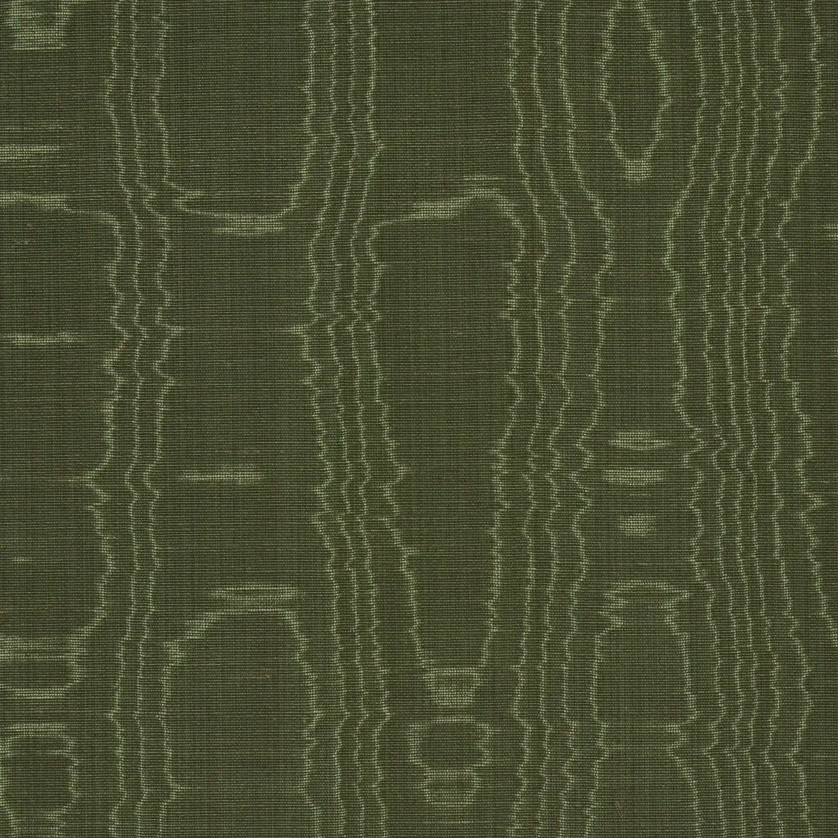 BEAU COTTON LINEN MOIRE fabric OLIVE color by Schumacher