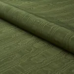 BEAU COTTON LINEN MOIRE fabric OLIVE color by Schumacher