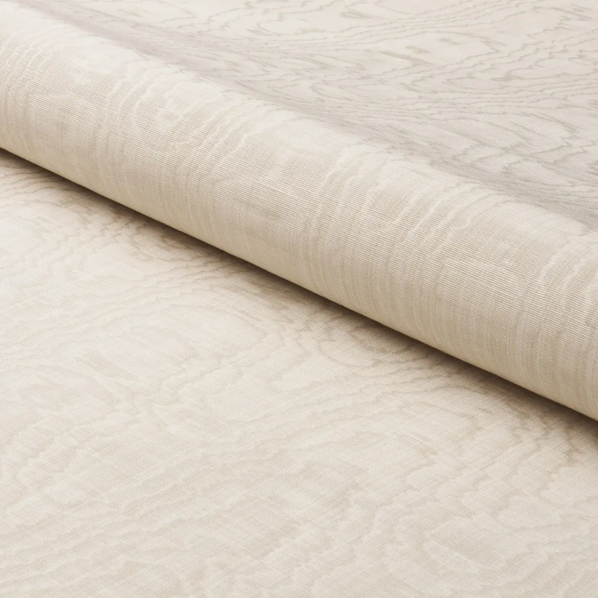 BEAU COTTON LINEN MOIRÉ Fabric – OYSTER | Schumacher | Wallp BEAU COTTON LINEN MOIRÉ fabric OYSTER color by Schumacher