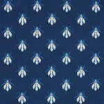 BEE ÉPINGLÉ Fabric – BLUE | Schumacher | Wallpaper Twins BEE ÉPINGLÉ fabric BLUE color by Schumacher