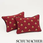 BEE ÉPINGLÉ Fabric – RED | Schumacher | Wallpaper Twins BEE ÉPINGLÉ fabric RED color by Schumacher
