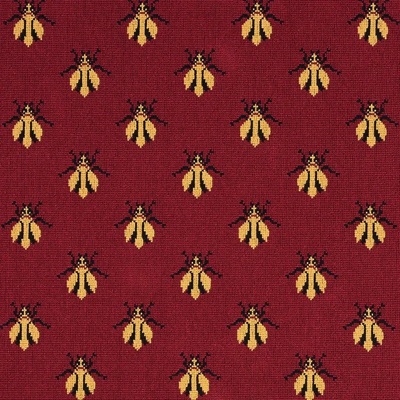BEE ÉPINGLÉ fabric RED color by Schumacher
