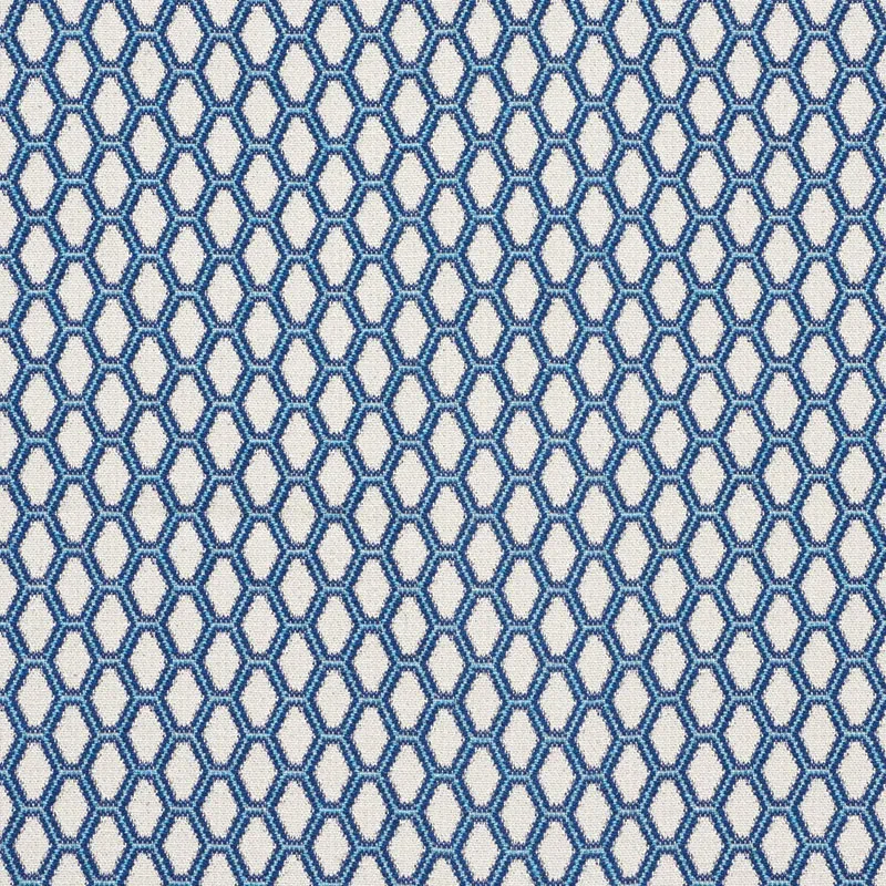 BEEHIVE fabric BLUE color by Schumacher
