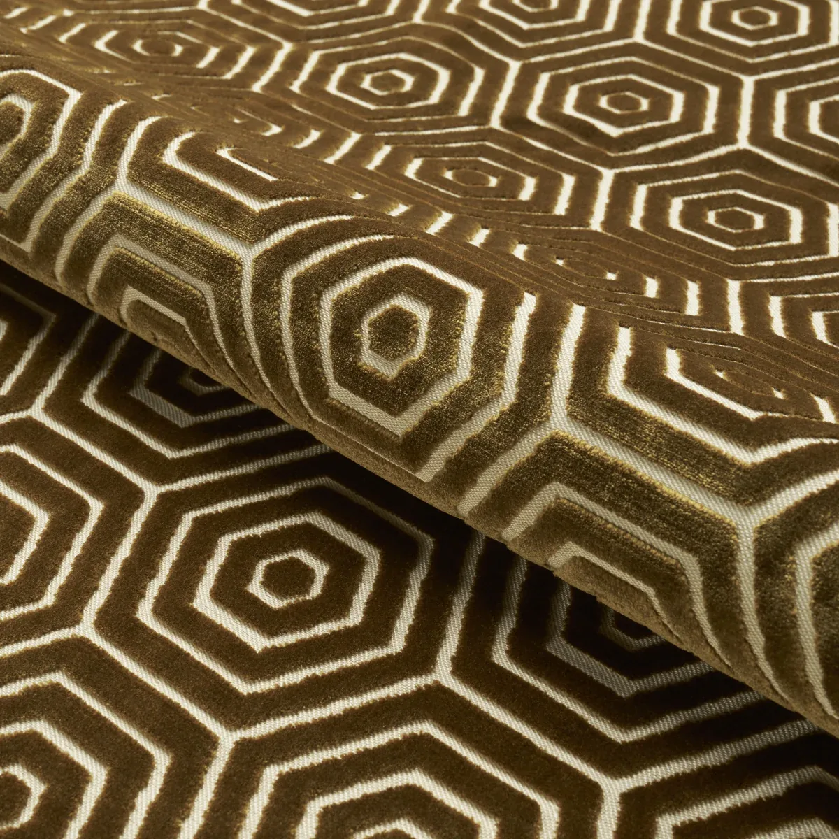 BEES KNEES CUT VELVET fabric GOLD color by Schumacher