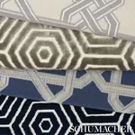 BEES KNEES CUT VELVET Fabric – GREY | Schumacher | Wallpaper BEES KNEES CUT VELVET fabric GREY color by Schumacher