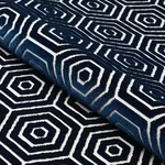 BEES KNEES CUT VELVET Fabric – NAVY | Schumacher | Wallpaper BEES KNEES CUT VELVET fabric NAVY color by Schumacher
