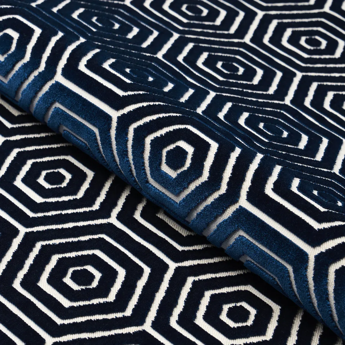BEES KNEES CUT VELVET Fabric – NAVY | Schumacher | Wallpaper BEES KNEES CUT VELVET fabric NAVY color by Schumacher