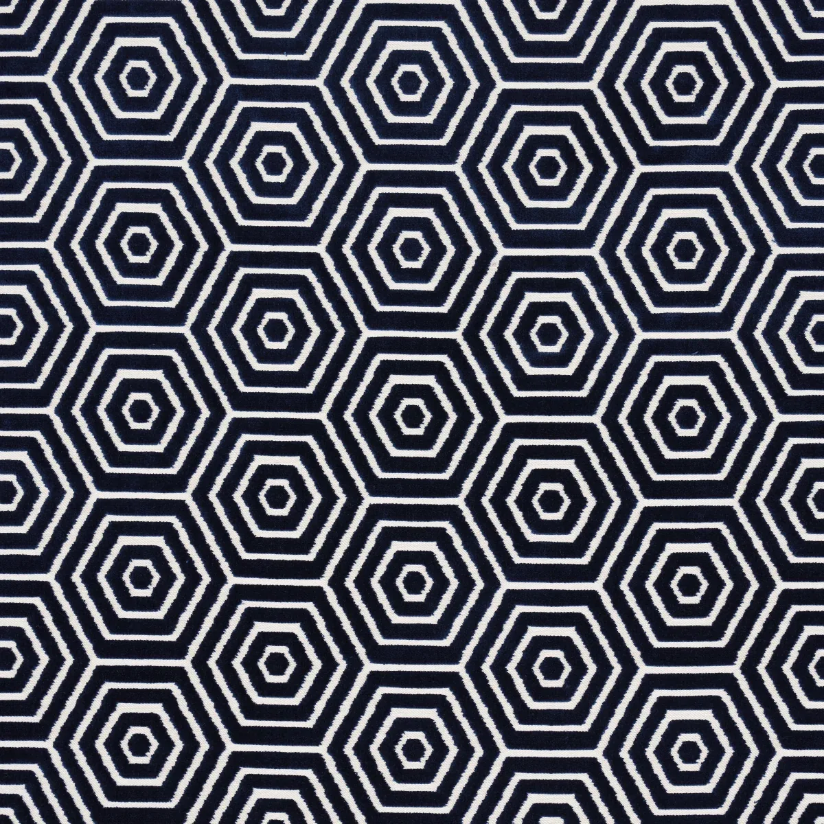 BEES KNEES CUT VELVET fabric NAVY color by Schumacher