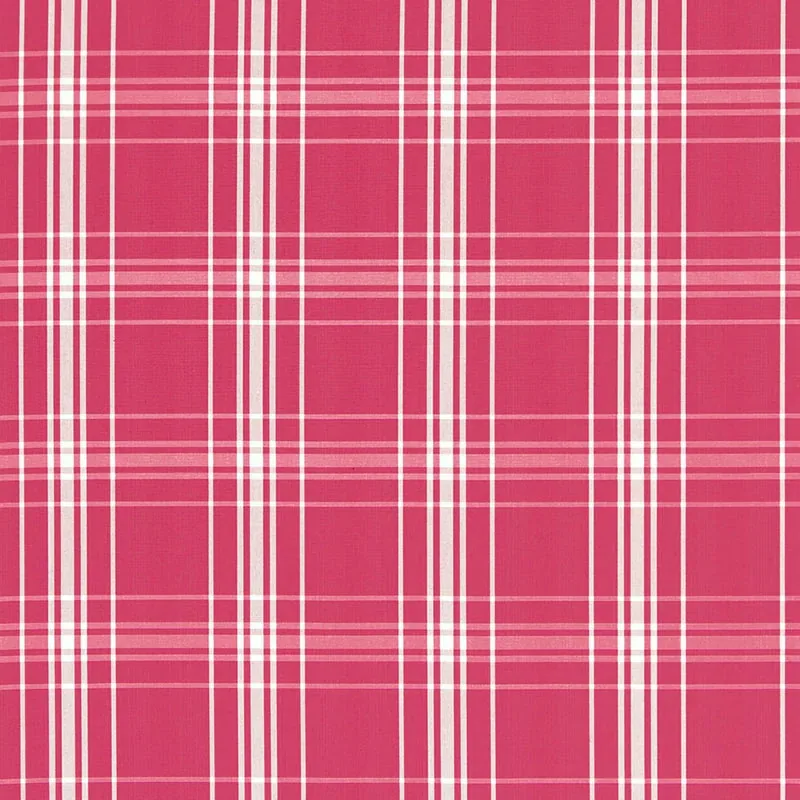 BELIZE PLAID fabric AZALEA color by Schumacher
