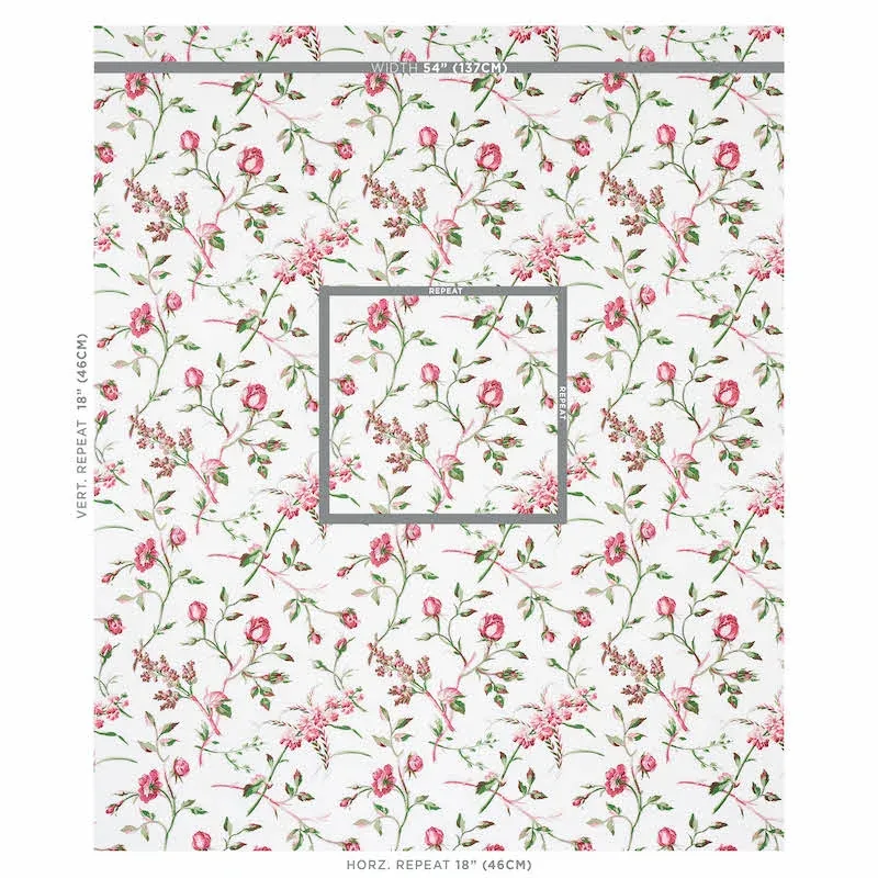 BELUZE fabric MAGENTA color by Schumacher