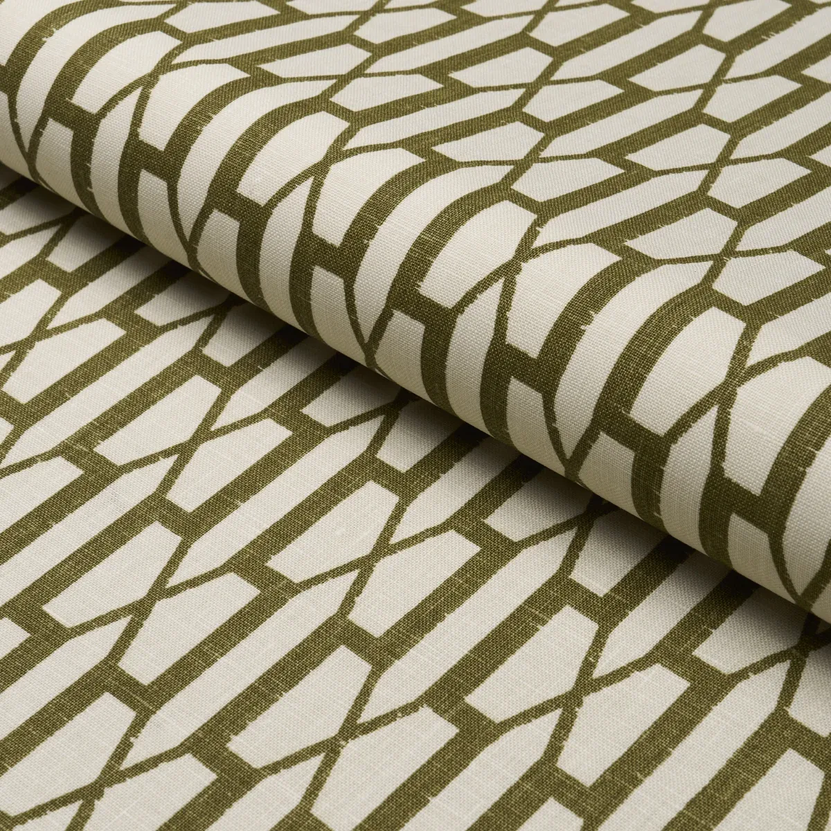 BELVEDERE fabric OLIVE color by Schumacher