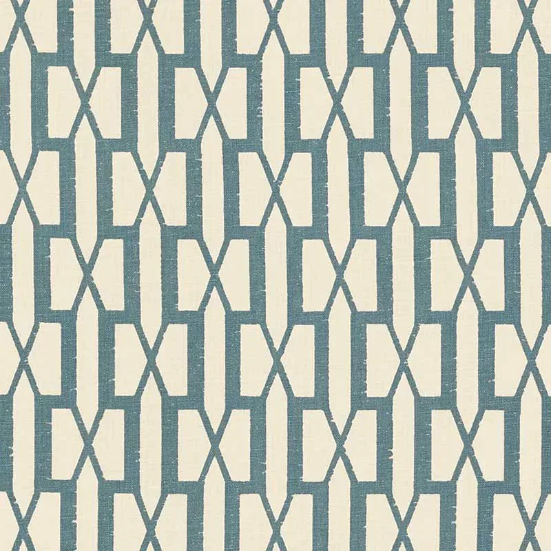 BELVEDERE fabric PEACOCK BLUE color by Schumacher