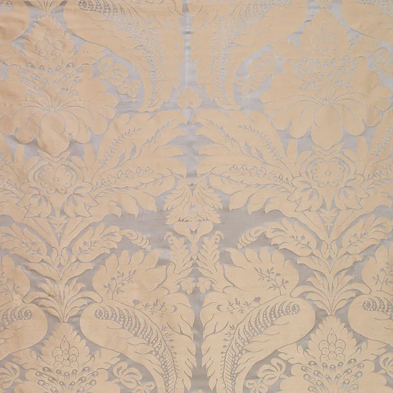 BENNET SILK DAMASK fabric MINERAL color by Schumacher