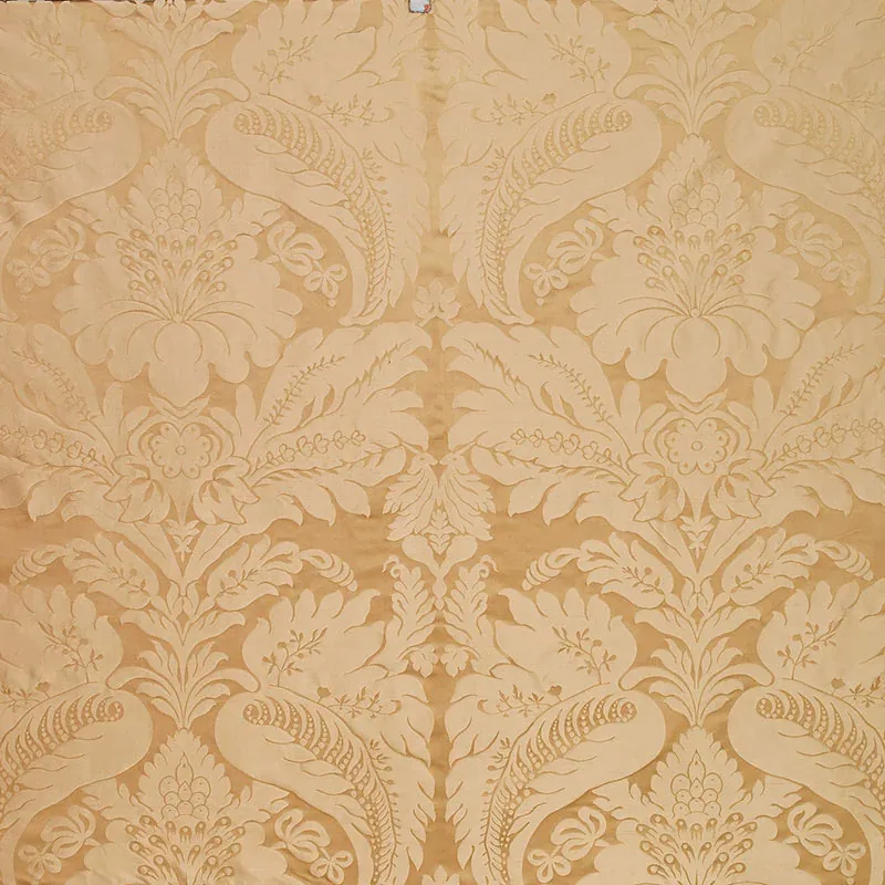 BENNET SILK DAMASK fabric TRAVERTINE color by Schumacher