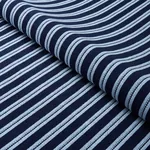 BENSON STRIPE ÉPINGLÉ fabric NAVY color by Schumacher