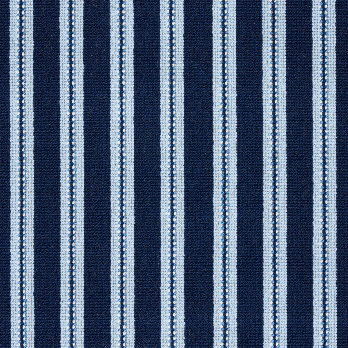 BENSON STRIPE ÉPINGLÉ fabric NAVY color by Schumacher