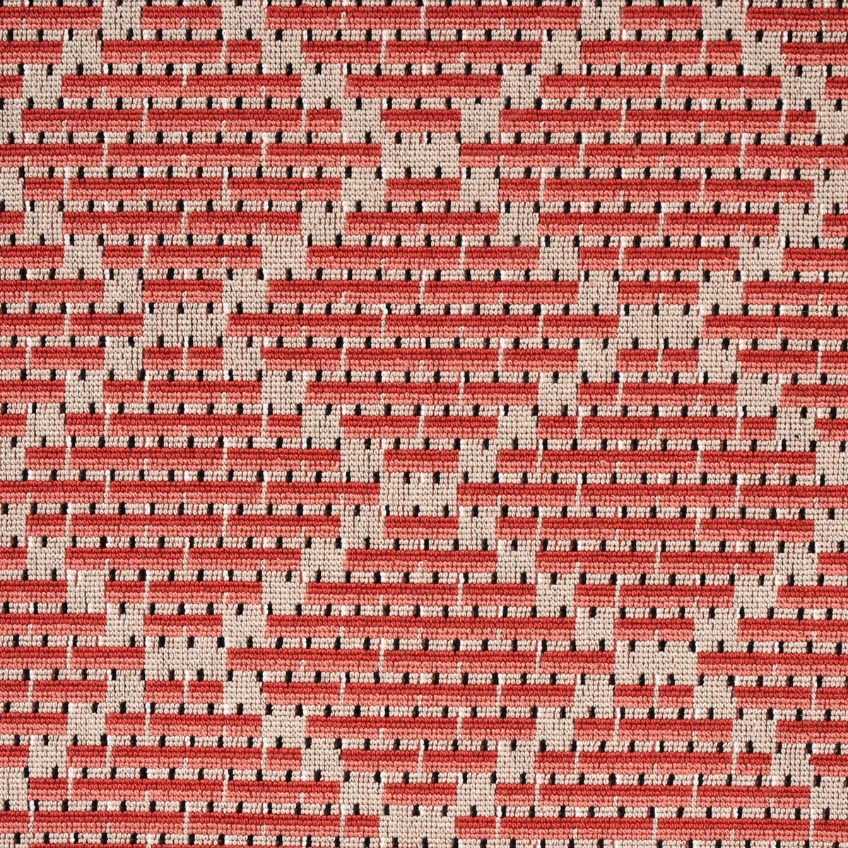 BERG ÉPINGLÉ fabric CORAL color by Schumacher