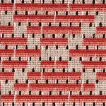 BERG ÉPINGLÉ fabric CORAL color by Schumacher