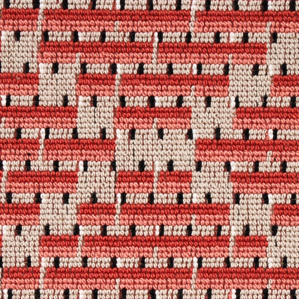 BERG ÉPINGLÉ fabric CORAL color by Schumacher