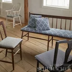 BERG ÉPINGLÉ Fabric – INDIGO | Schumacher | Wallpaper Twins BERG ÉPINGLÉ fabric INDIGO color by Schumacher
