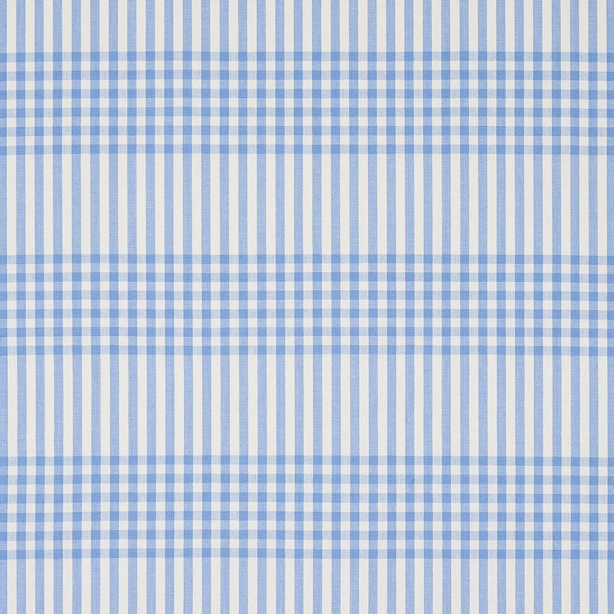 BERGEN PLAID fabric SKY color by Schumacher