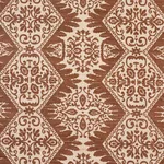 BERKELEY HAND PRINTED SILK Fabric – CHESTNUT | Schumacher | BERKELEY HAND PRINTED SILK fabric CHESTNUT color by Schumacher