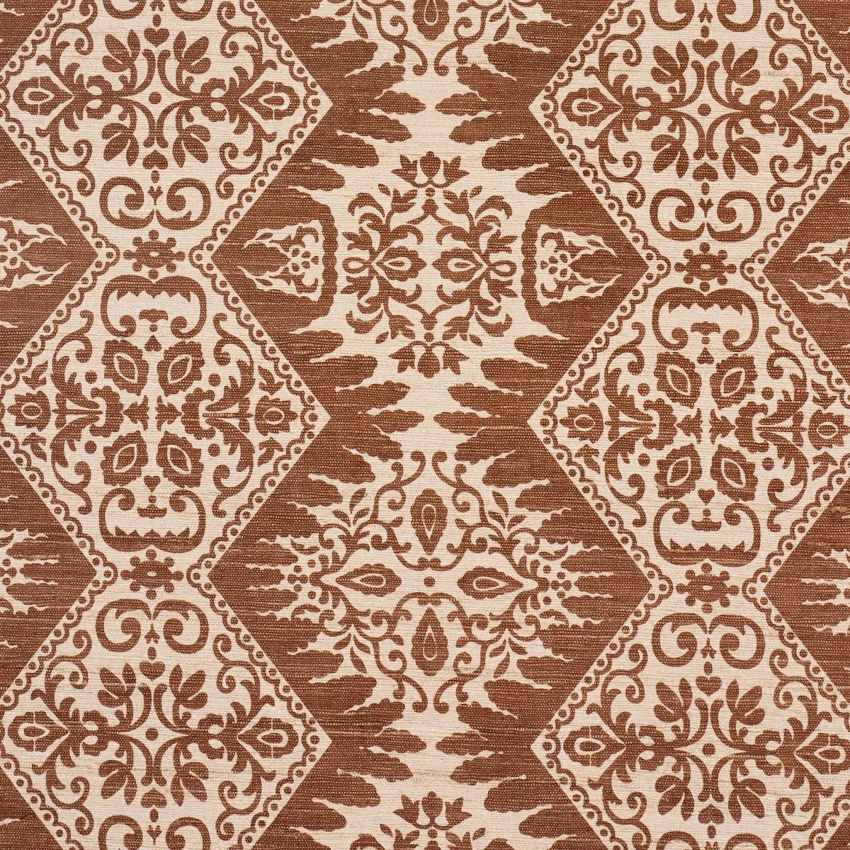 BERKELEY HAND PRINTED SILK Fabric – CHESTNUT | Schumacher | BERKELEY HAND PRINTED SILK fabric CHESTNUT color by Schumacher