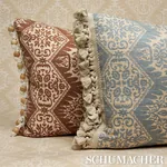 BERKELEY HAND PRINTED SILK Fabric – CHESTNUT | Schumacher | BERKELEY HAND PRINTED SILK fabric CHESTNUT color by Schumacher