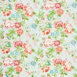 BERMUDA BLOSSOMS Fabric – AQUA | Schumacher | Wallpaper Twin BERMUDA BLOSSOMS fabric AQUA color by Schumacher
