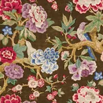 BERMUDA BLOSSOMS fabric COCOA color by Schumacher