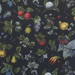 BERRY GROVE Fabric – NOIR | Schumacher | Wallpaper Twins BERRY GROVE fabric NOIR color by Schumacher