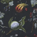 BERRY GROVE Fabric – NOIR | Schumacher | Wallpaper Twins BERRY GROVE fabric NOIR color by Schumacher