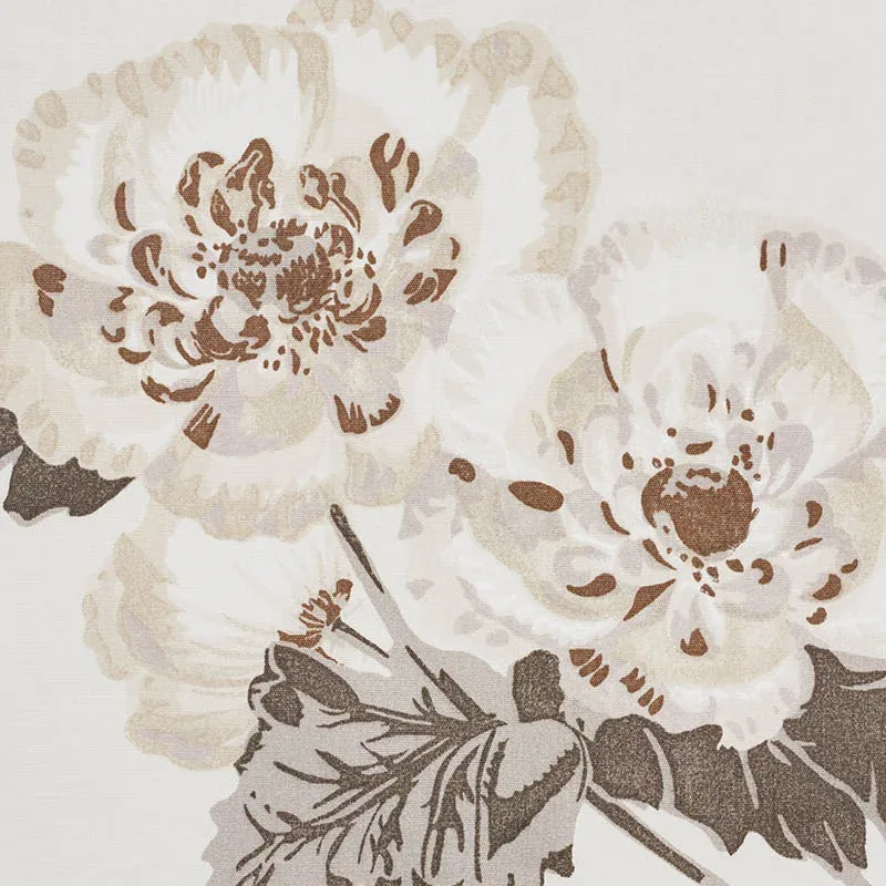 BETTY CHINTZ Fabric – CHARCOAL | Schumacher | Wallpaper Twin BETTY CHINTZ fabric CHARCOAL color by Schumacher