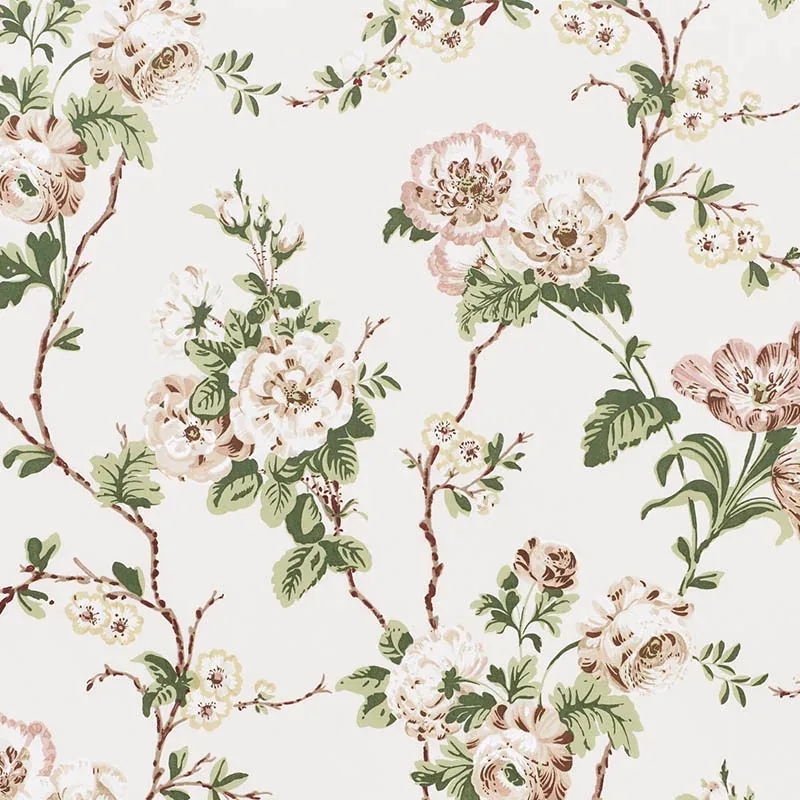 BETTY CHINTZ fabric QUIET PINK color by Schumacher
