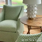BETWIXT fabric LEAF/BLANC color by Schumacher