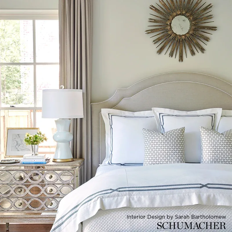 BETWIXT fabric WATER/IVORY color by Schumacher