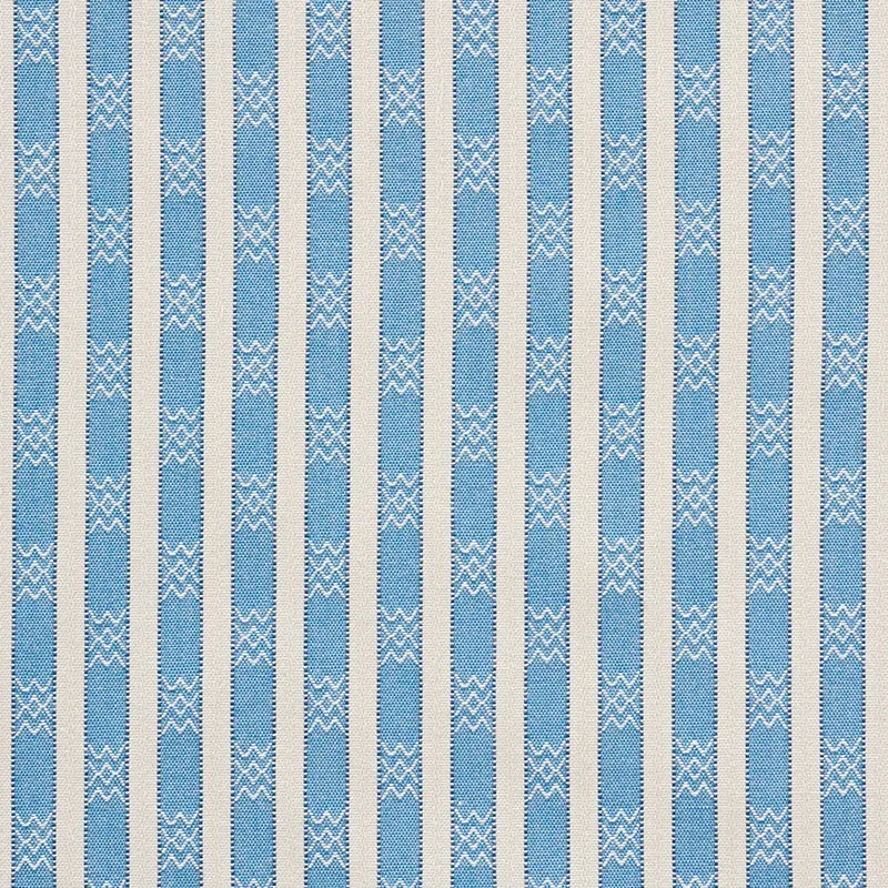BEVERLY STRIPE Fabric – COBALT | Schumacher | Wallpaper Twin BEVERLY STRIPE fabric COBALT color by Schumacher